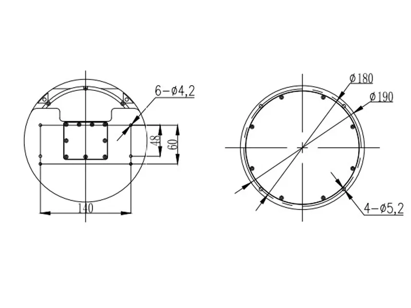 10kg 360° Automatic Continuous Rotation Horizontal Pan Tilt