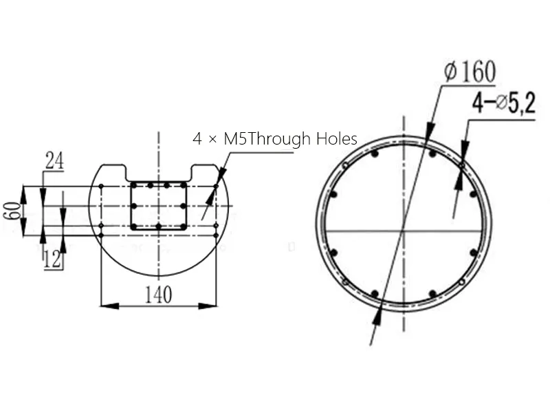 5kg Intelligent Variable-Speed Single-Axis Light-Duty Pan Tilt