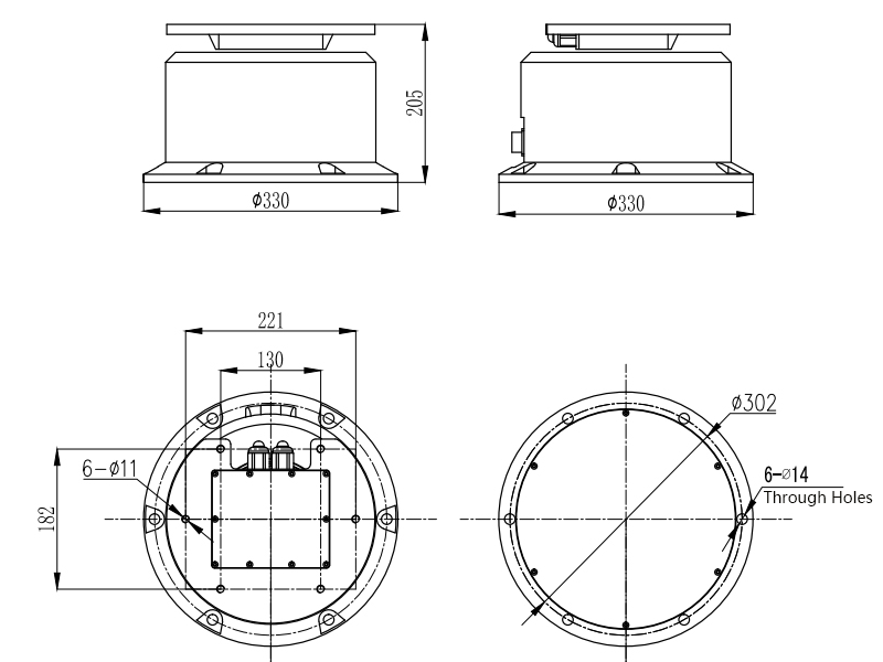 60kg Outdoor Heavy-Duty Single-Axis Pan Tilt